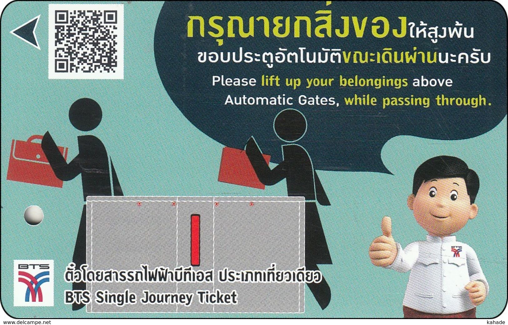 Thailand BTS Card  Ticket  Comic People - Eisenbahnen