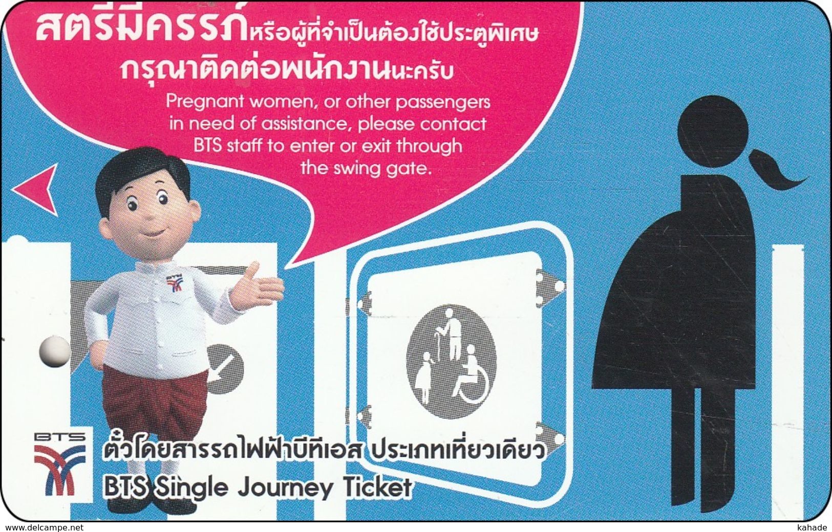 Thailand BTS Card  Ticket  Comic People - Eisenbahnen