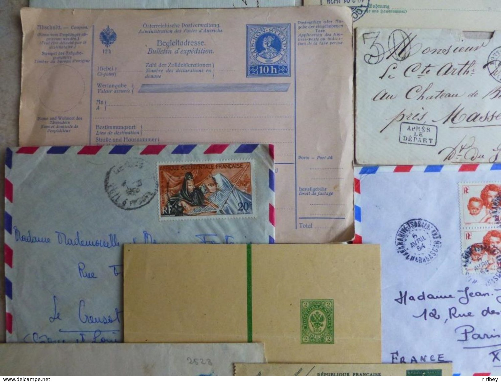 ### LOT LETTRES, MARQUES POSTALES et DOCUMENTS ###   XVIII -> XX ème - 14 scans