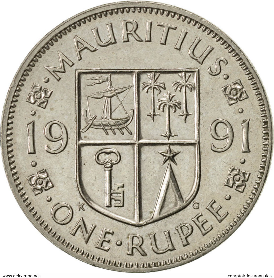 Monnaie, Mauritius, Rupee, 1991, SUP, Copper-nickel, KM:55 - Mauritius