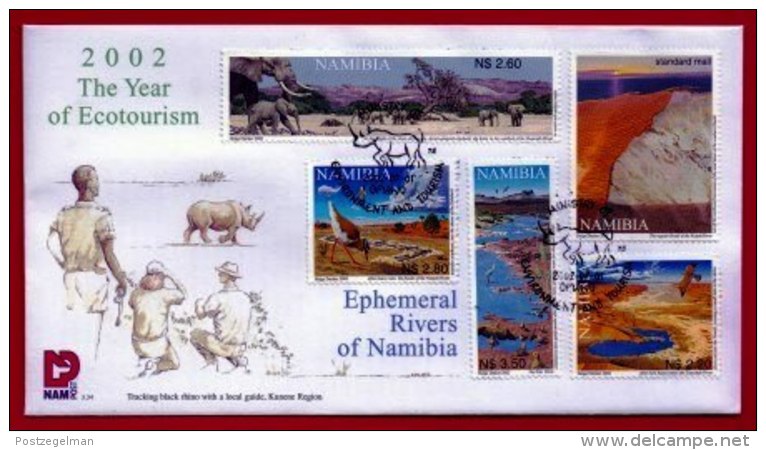 NAMIBIA, 2002, Mint F.D.C. Ephemeral Rivers, MI Nr. 3-34, F3659 - Namibia (1990- ...)