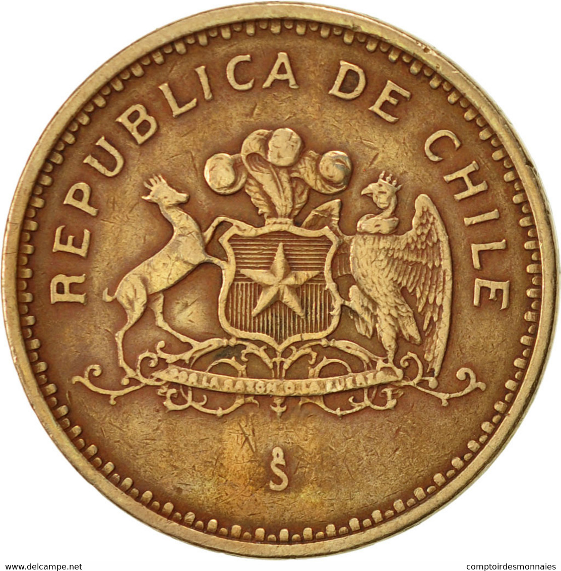 Monnaie, Chile, 100 Pesos, 1987, Santiago, TTB, Aluminum-Bronze, KM:226.1 - Chili