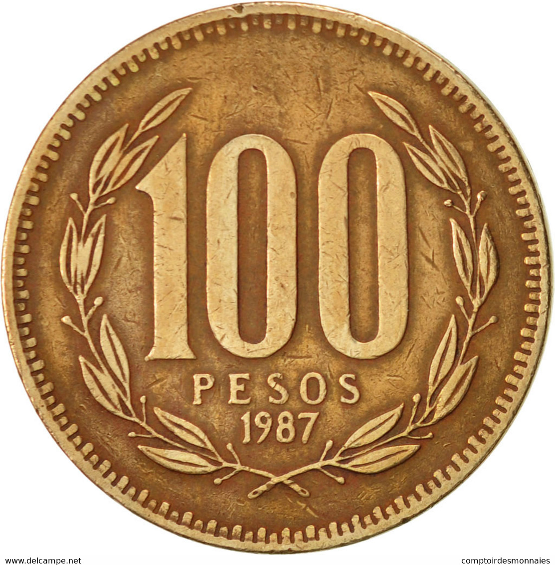 Monnaie, Chile, 100 Pesos, 1987, Santiago, TTB, Aluminum-Bronze, KM:226.1 - Chile