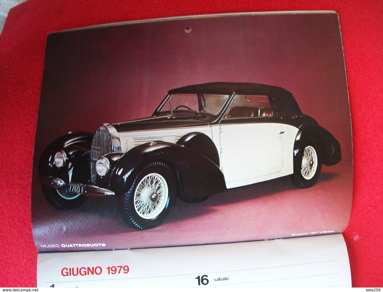 CALENDARIO AUTO Automobili QUATTRORUOTE 1979 FIAT BUGATTI MEREDES CITROENALFA ROMEO E ALTRI MARCHI - Grand Format : 1971-80