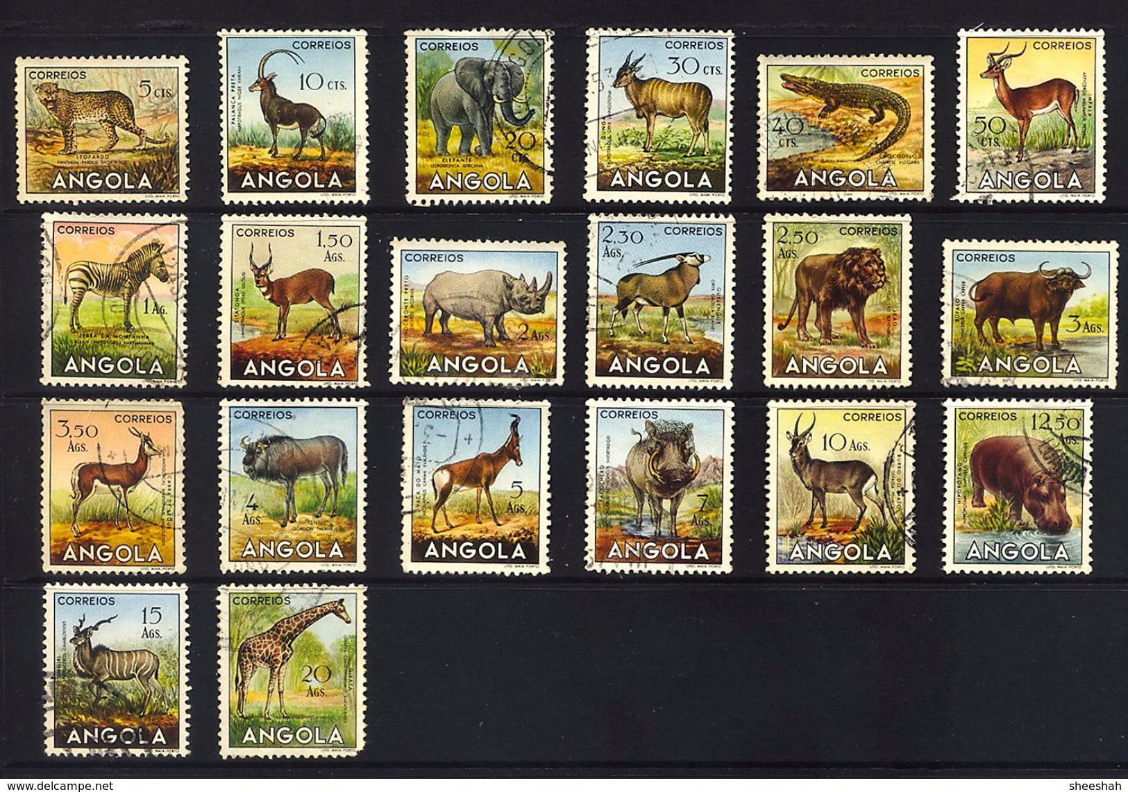 Angola 1953 Indigenous Animals, Complete Set. - Angola