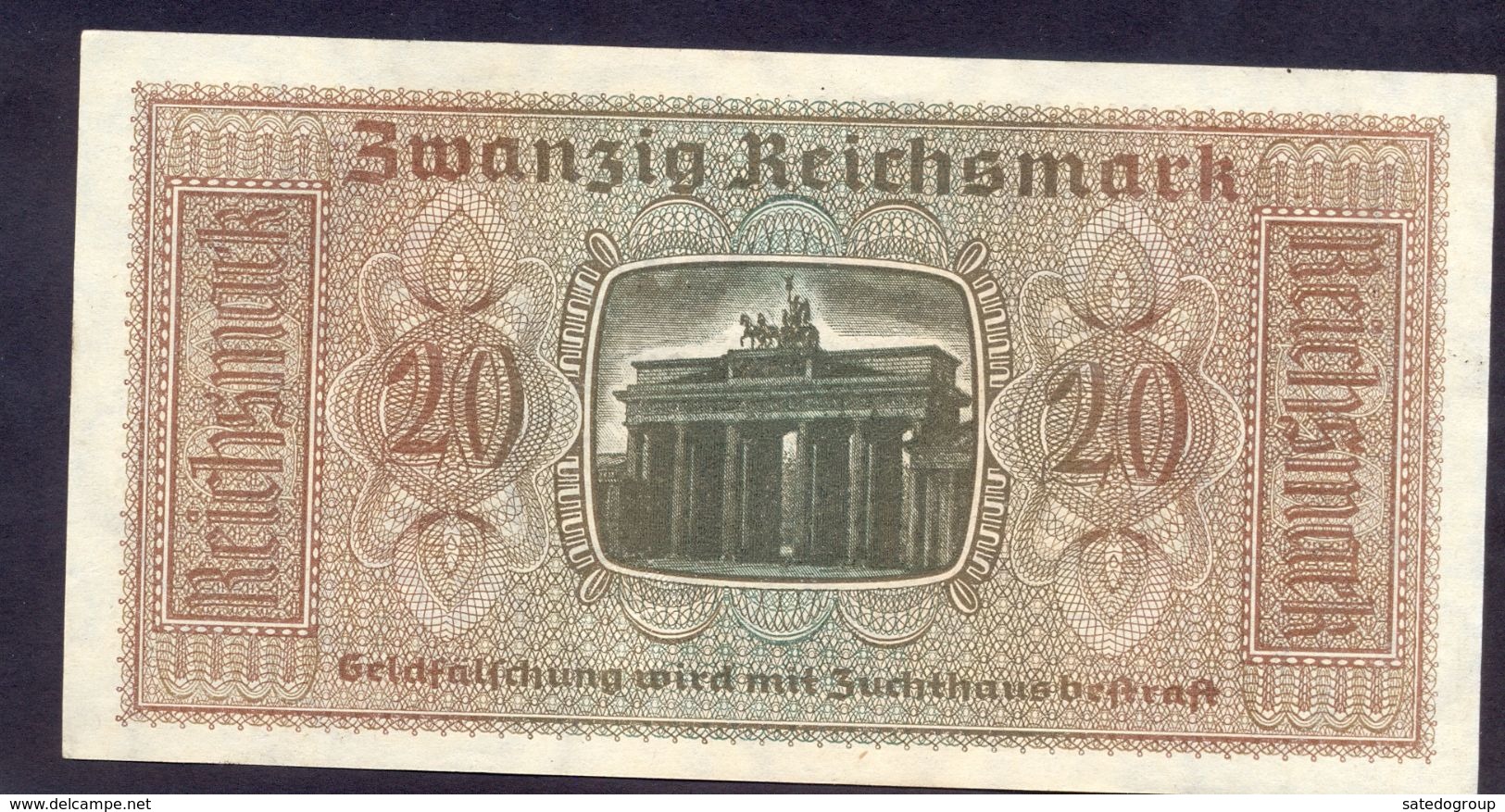 Germany 20 Reichsmark WWII Occupied Territories ND (1940-1945) AUNC P- R139 - 20 Reichsmark