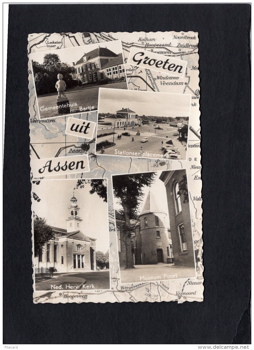 71871   Paesi  Bassi,  Groeten  Uit  Assen,  VG  1960 - Assen