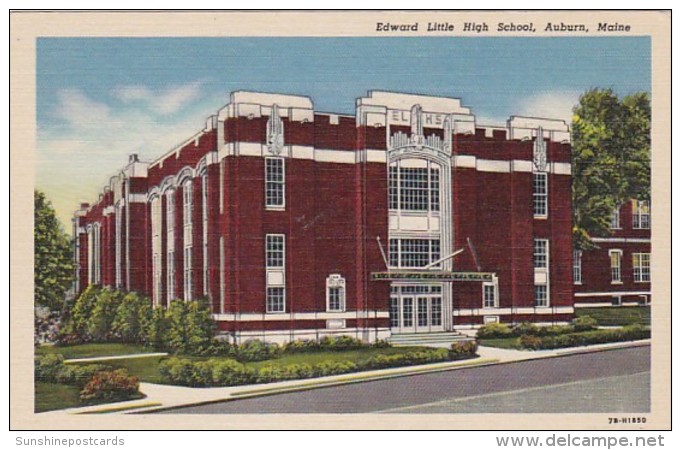Maine Auburn Edward Little High School Curteich - Auburn