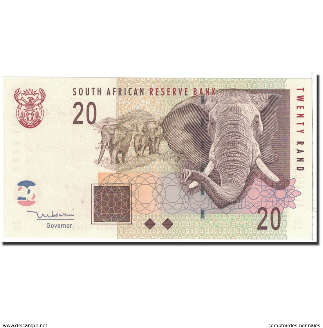 Billet, Afrique Du Sud, 20 Rand, 1999, Undated, KM:124b, NEUF - Afrique Du Sud