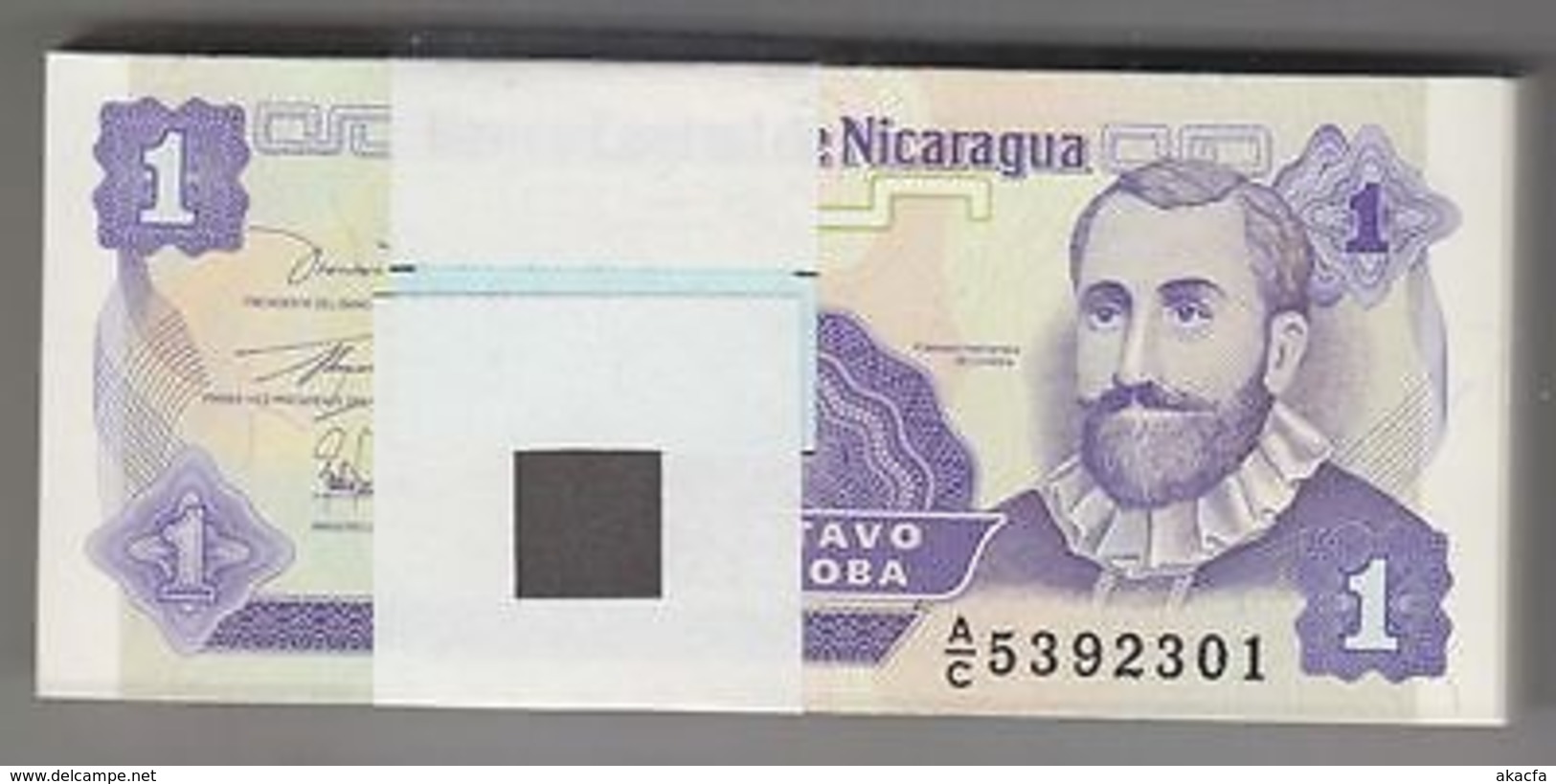 NICARAGUA 1991 1 Centavo Bundle 100pcs UNC. Billets P 167 Wholesale - Autres & Non Classés