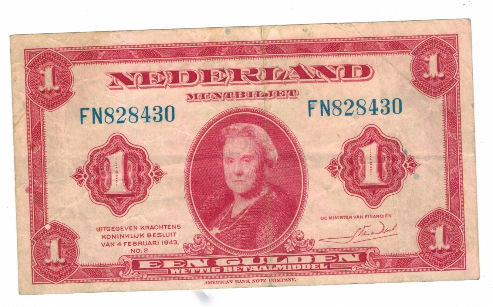 Netherlands 1 Gulden, Used, See Scan. - 1 Gulde