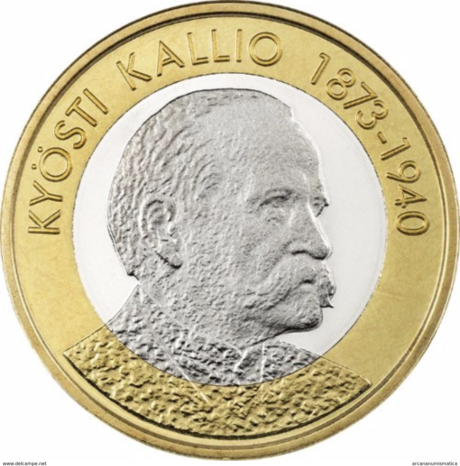 Finlandia 5&euro; 2.016 Bimetalica "Kyösti Kallio" SC/UNC  T-DL-12.127 - Finlandía