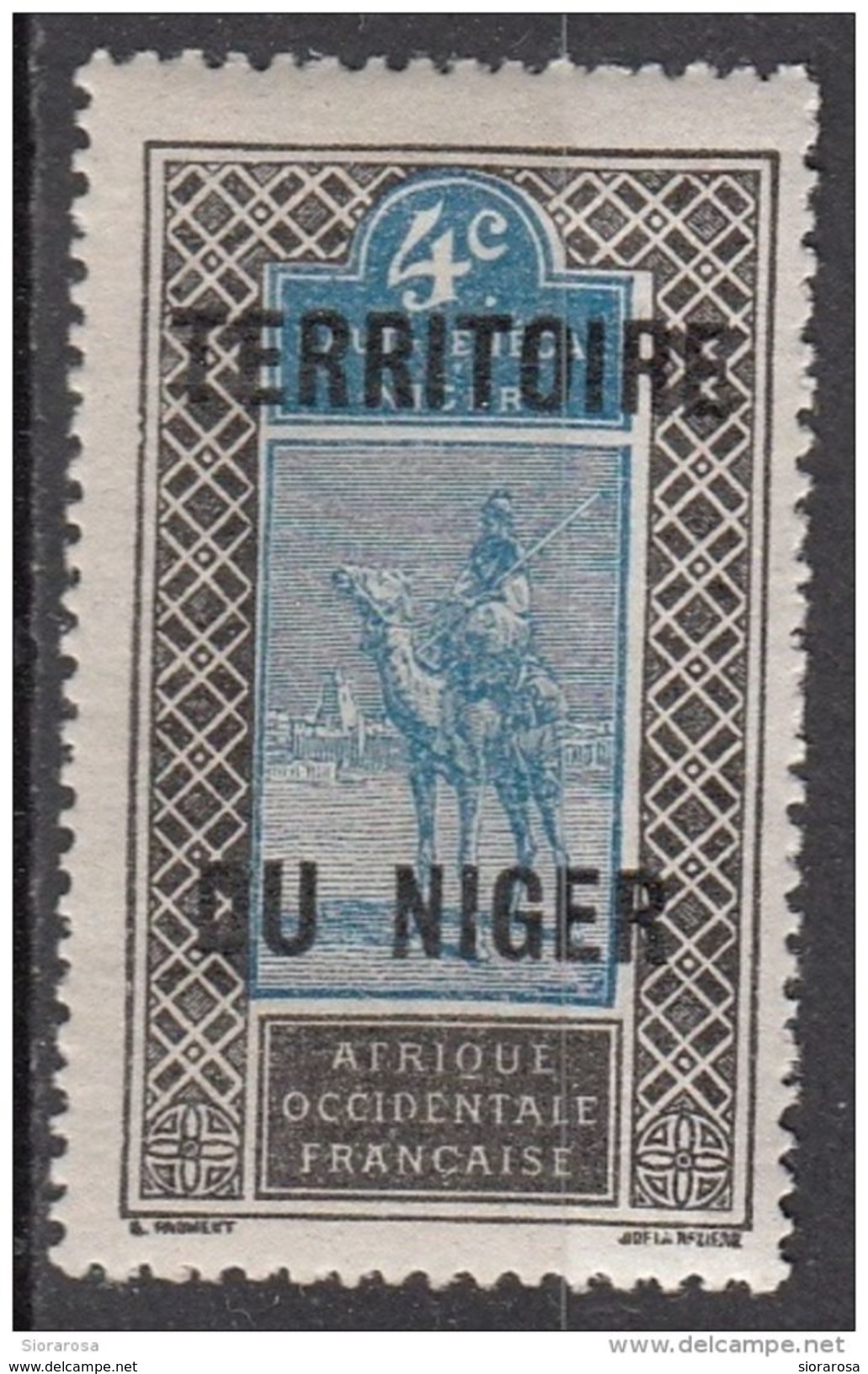 3 Niger 1921 Camel And Rider Sc. N° 3 Nuovo - Niger (1960-...)