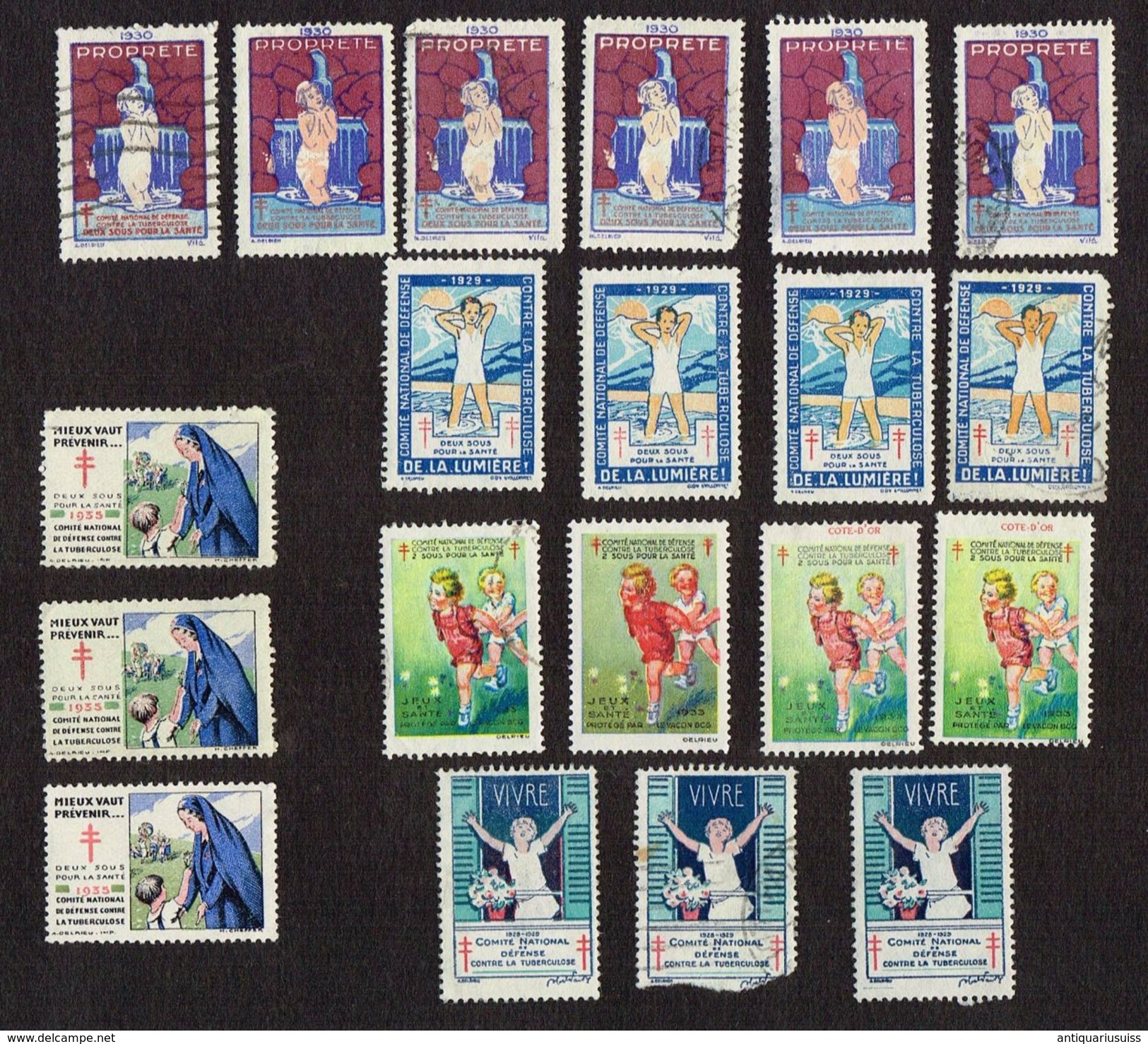 53x Stamps - VIGNETTES CONTRE LA TUBERCULOSE - TIMBRES DE FRANCE - Erinnophilie