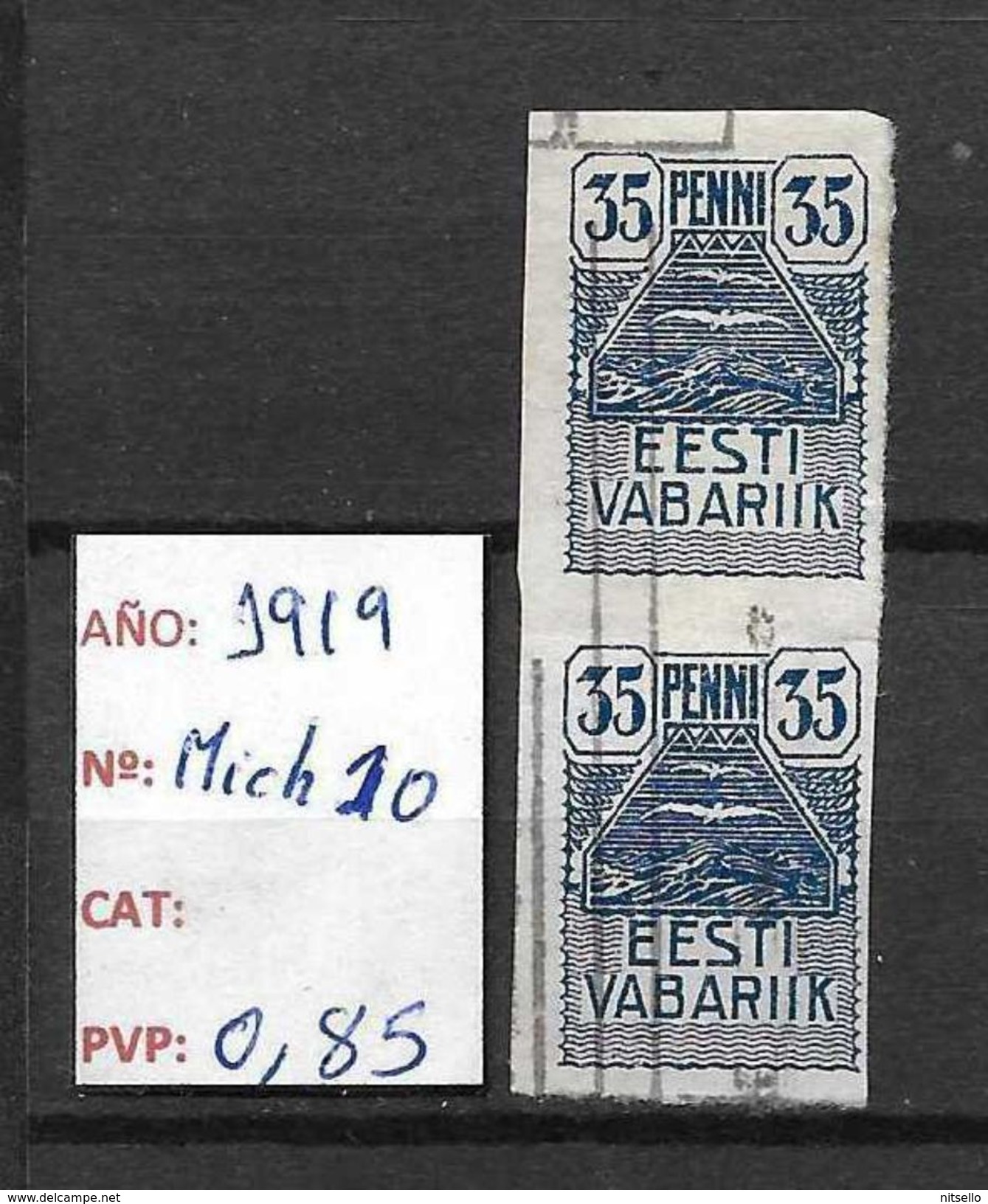 LOTE 1823   ///  ESTONIA 1919  - MICHEL Nº: 10      ¡¡¡¡¡¡¡LIQUIDATION!!!!!! - Estonia