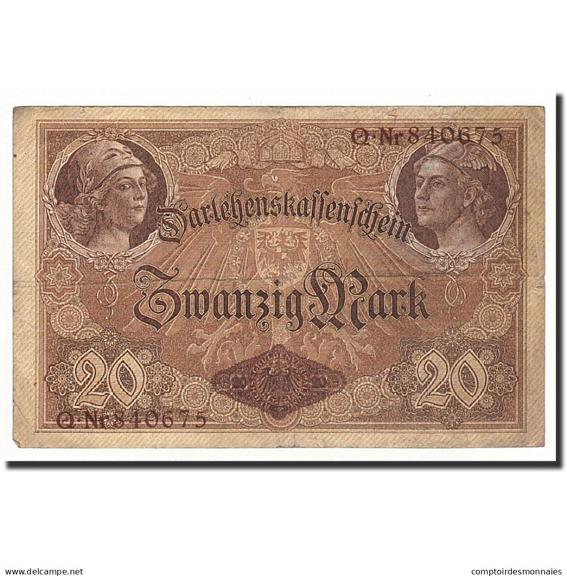 Billet, Allemagne, 20 Mark, 1914-08-05, KM:48a, TB - 20 Mark