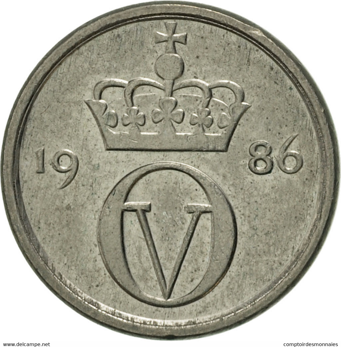 Monnaie, Norvège, Olav V, 10 Öre, 1986, TTB+, Copper-nickel, KM:416 - Norvège
