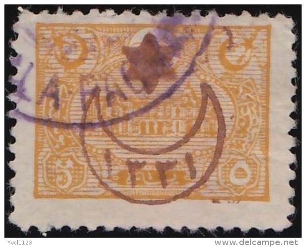 TURKEY - Scott #328 General Post Office, Constantinople 'Overprint'/ Used Stamp - Oblitérés