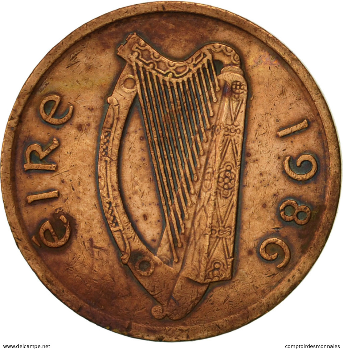 Monnaie, IRELAND REPUBLIC, Penny, 1986, TTB, Bronze, KM:20 - Irlande