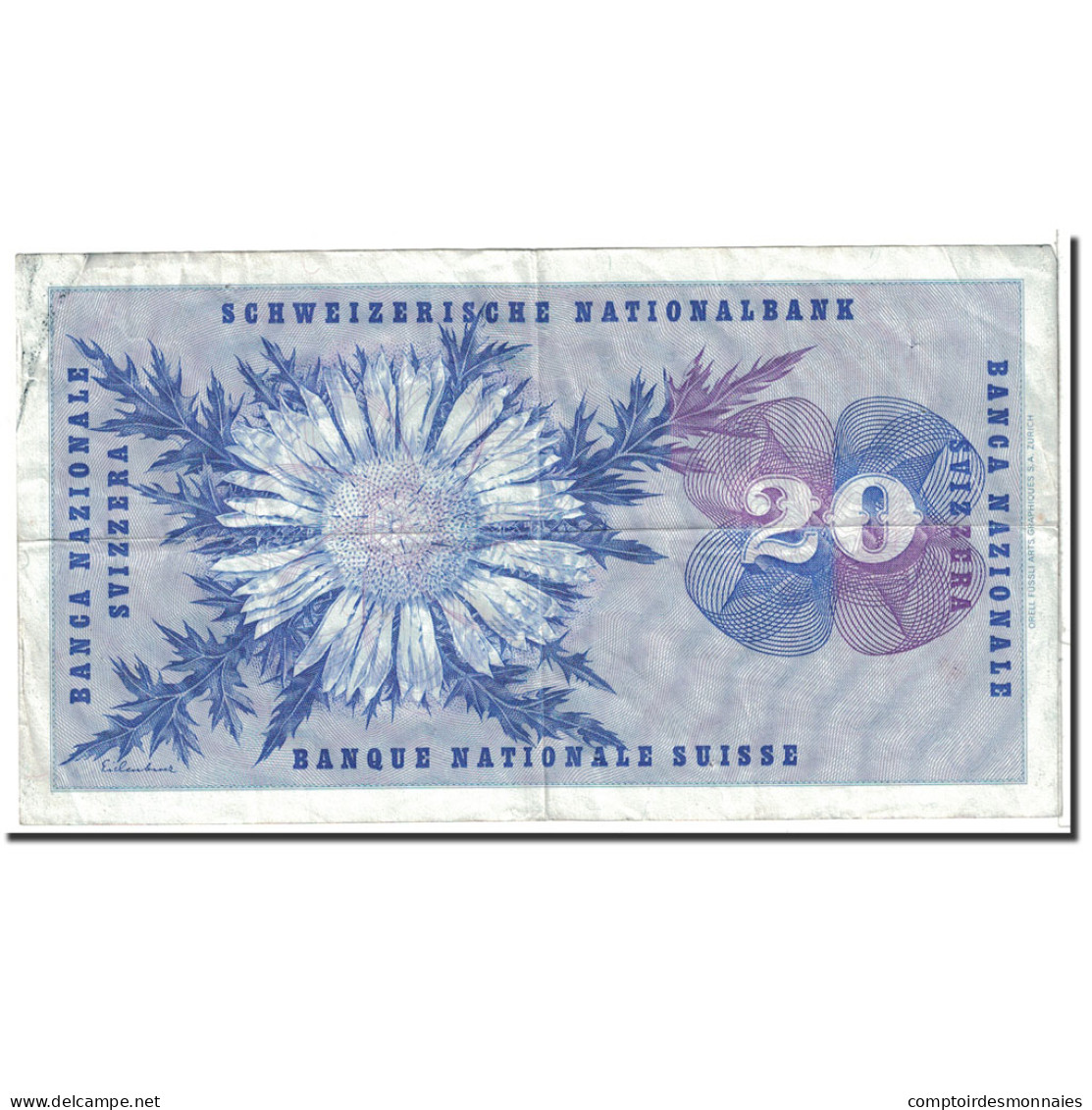 Billet, Suisse, 20 Franken, 1972, 1972-01-24, KM:46t, TB - Suisse