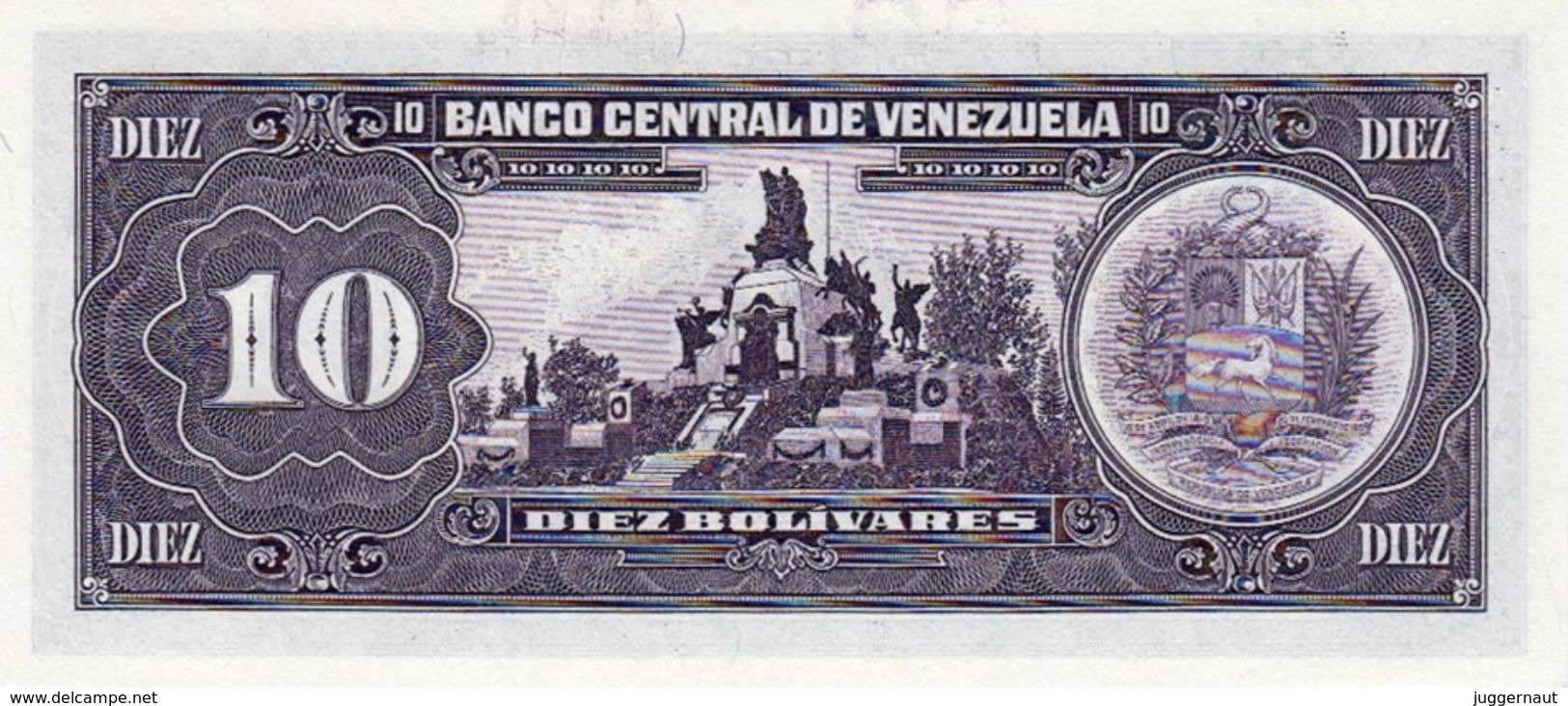 VENEZUELA 10 BOLIVIARES BANKNOTE 1995 PICK NO.61 UNCIRCULATED UNC - Venezuela