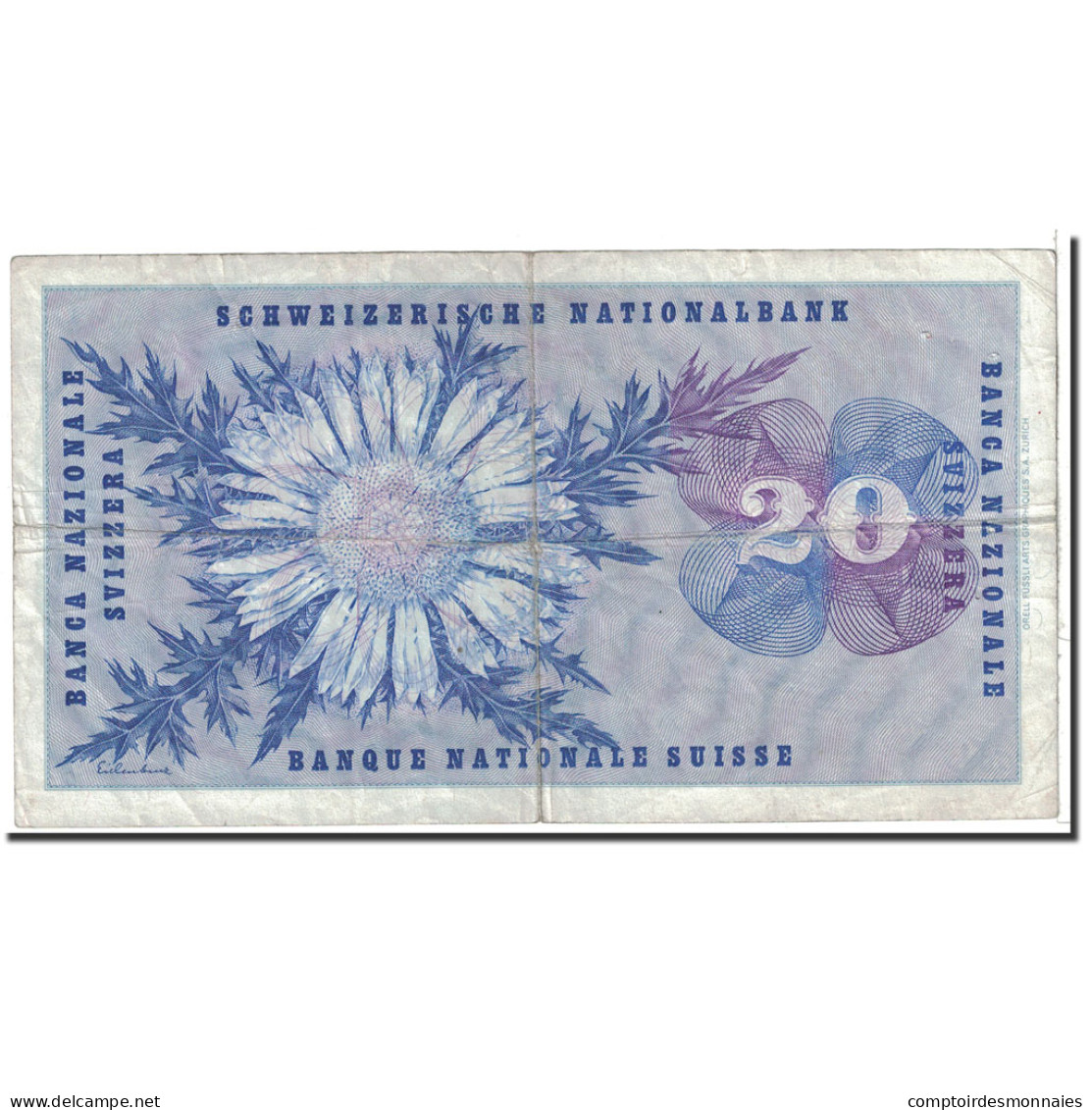 Billet, Suisse, 20 Franken, 1970, 1970-01-05, KM:46r, TB+ - Switzerland