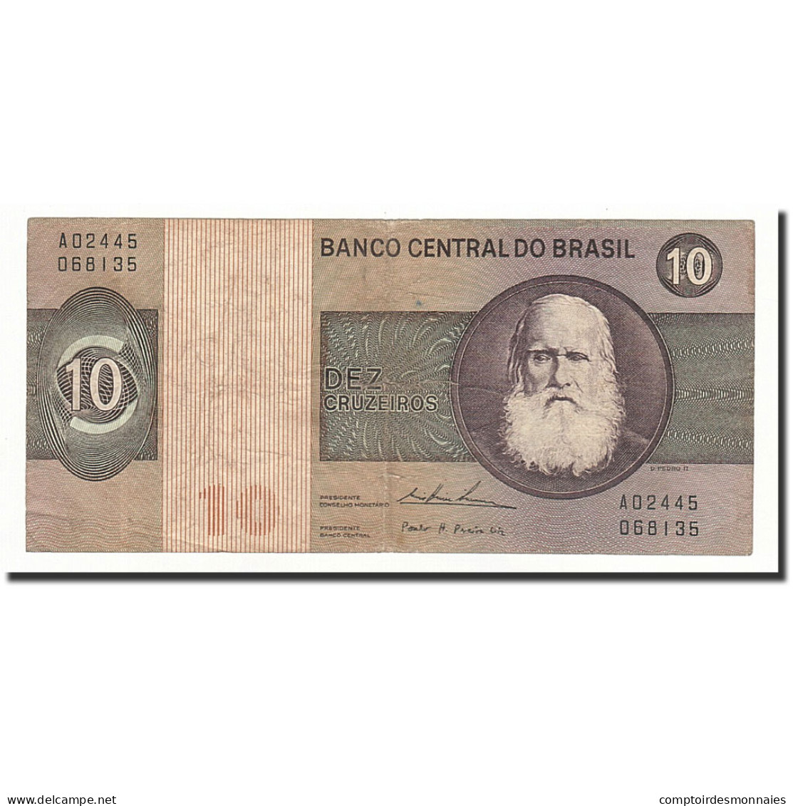 Billet, Brésil, 10 Cruzeiros, 1974, KM:193b, TB - Brésil