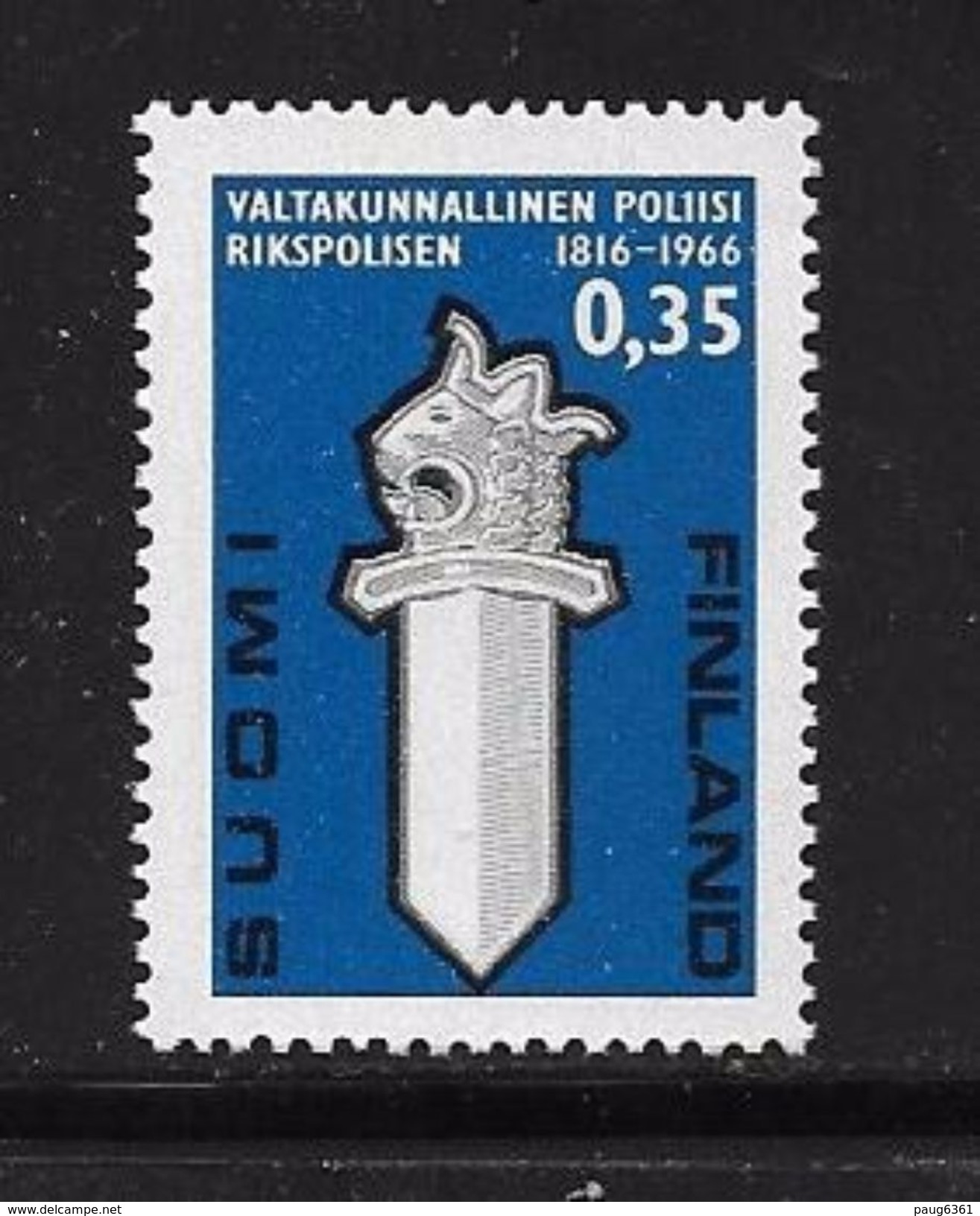 FINLANDE 1966 POLICE  YVERT N°586  NEUF MNH** - Police - Gendarmerie