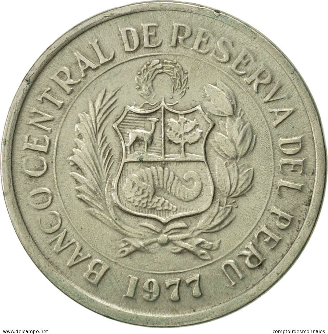 Monnaie, Pérou, 5 Soles, 1977, Lima, TTB, Copper-nickel, KM:267 - Pérou