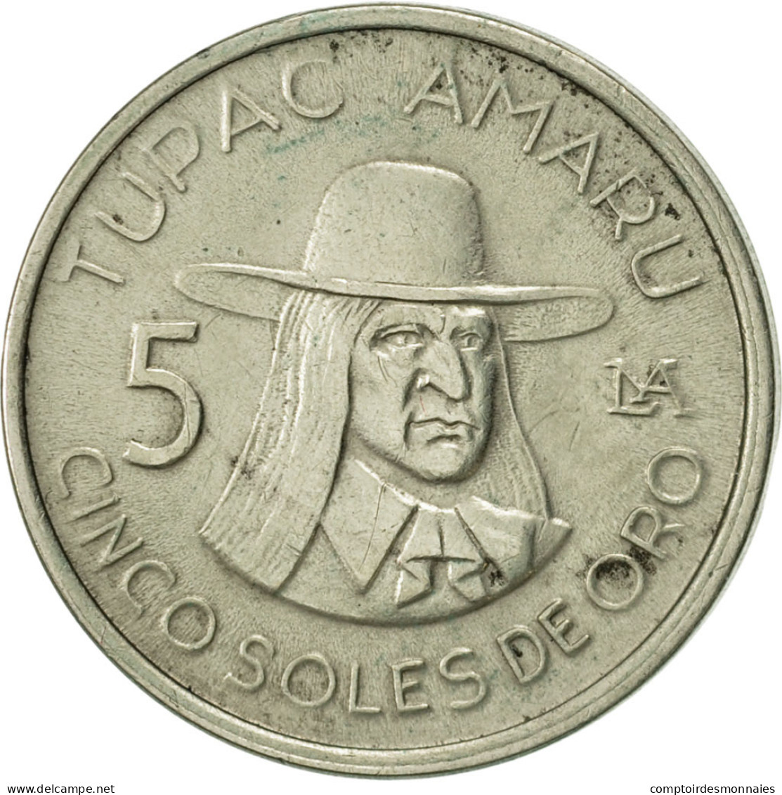 Monnaie, Pérou, 5 Soles, 1977, Lima, TTB, Copper-nickel, KM:267 - Pérou