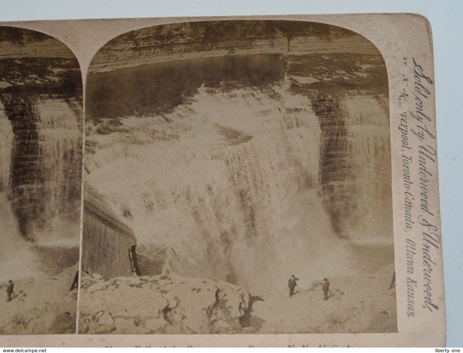 Upper Falls Of The GENESEE, Near PORTAGE N.Y. - U.S.A. / Stereo Photo Barker / Underwood ( Look For Detail ) ! - Fotos Estereoscópicas