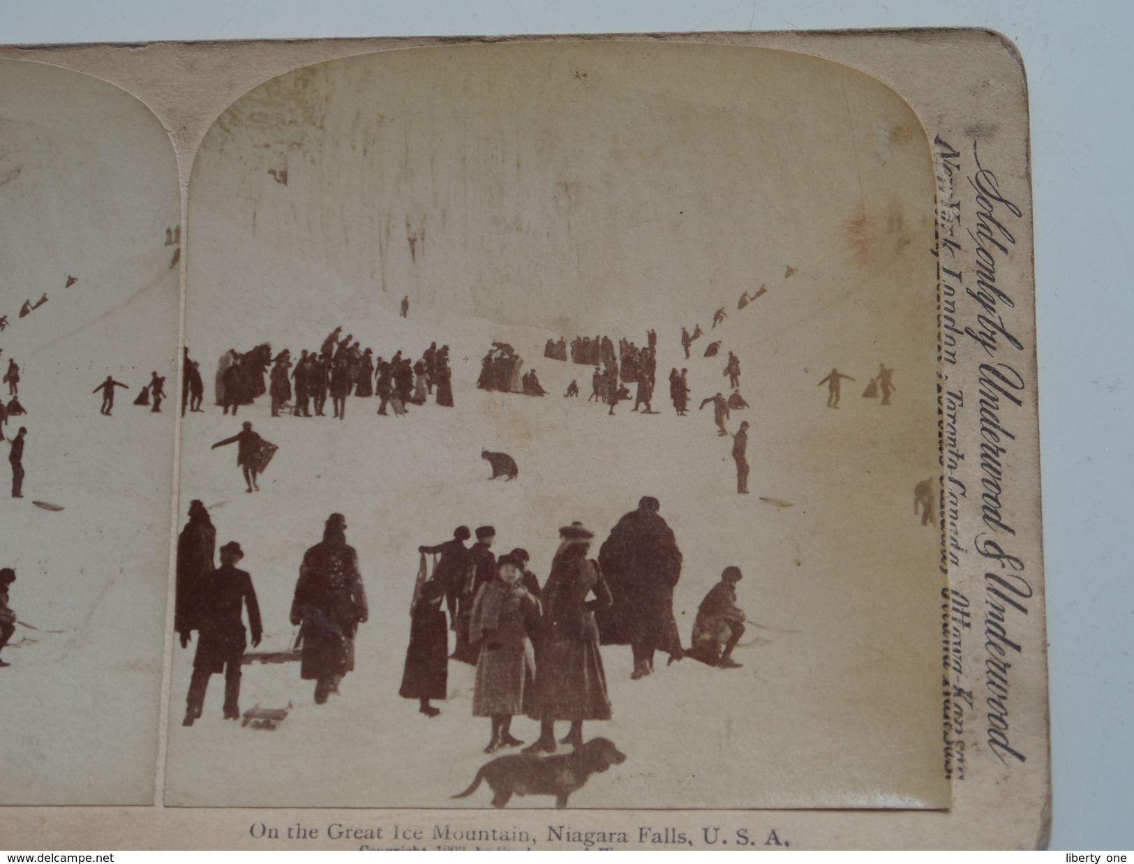 On The Great ICE Mountain,NIAGARA Falls - U.S.A. / Stereo Photo Strohmeyer / Underwood...... ( Look For Detail ) ! - Photos Stéréoscopiques
