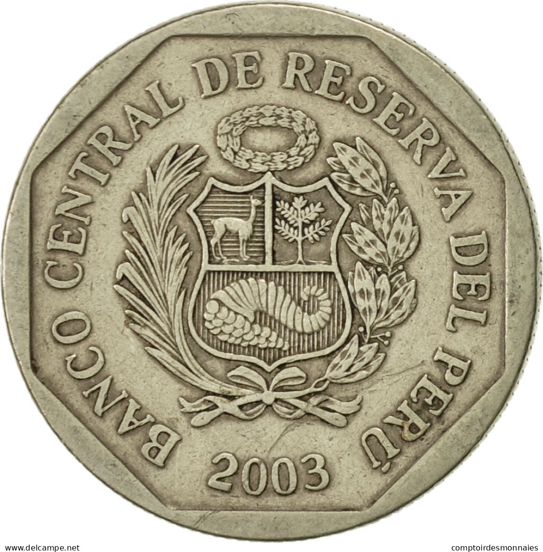 Monnaie, Pérou, 50 Centimos, 2003, Lima, TTB, Copper-Nickel-Zinc, KM:307.4 - Pérou