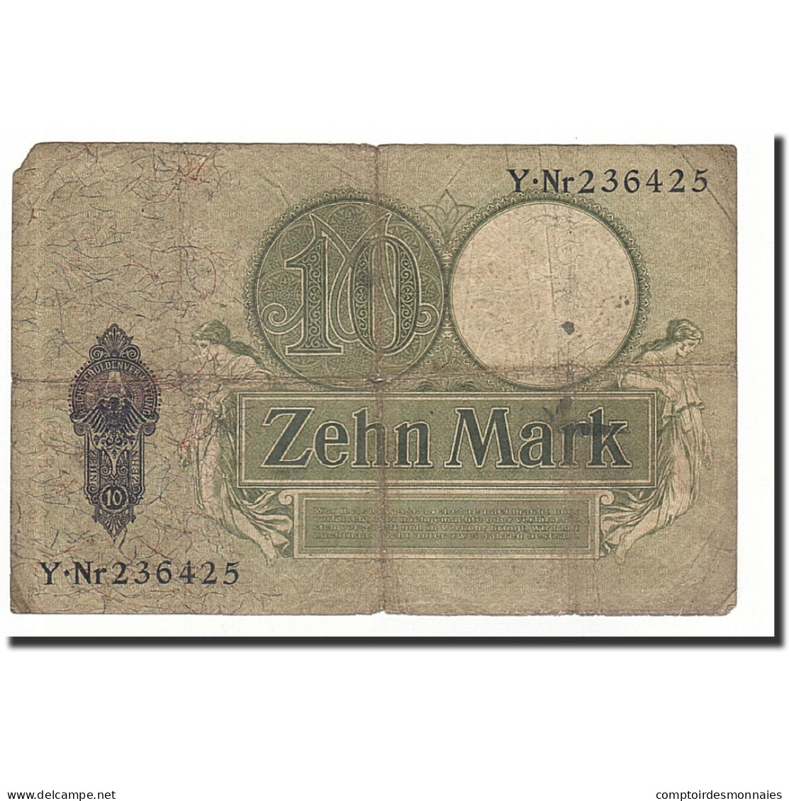 Billet, Allemagne, 10 Mark, 1906-10-06, KM:9a, B - 10 Mark