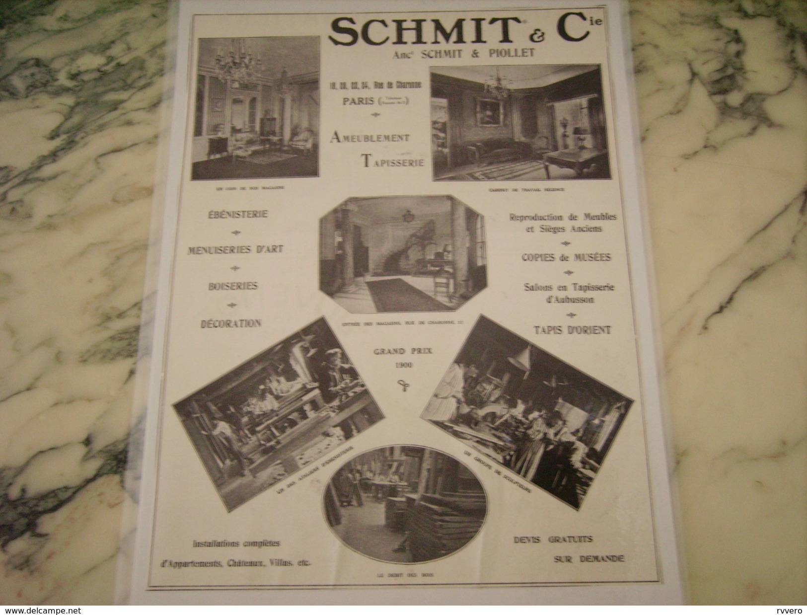 ANCIENNE PUBLICITE DECORATEUR SCHMIT 1913 - Sports D'hiver