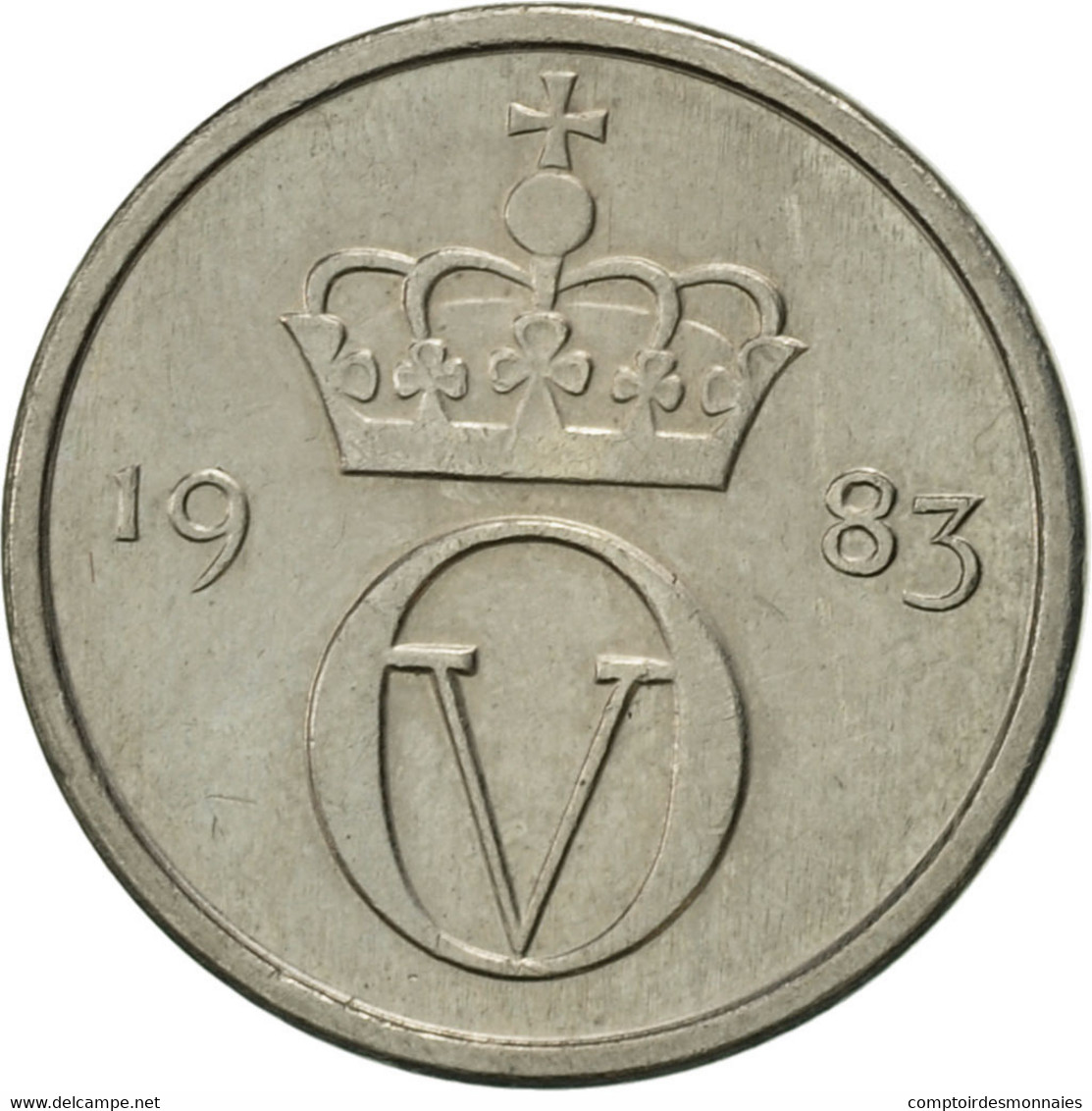 Monnaie, Norvège, Olav V, 10 Öre, 1983, TTB+, Copper-nickel, KM:416 - Norvège