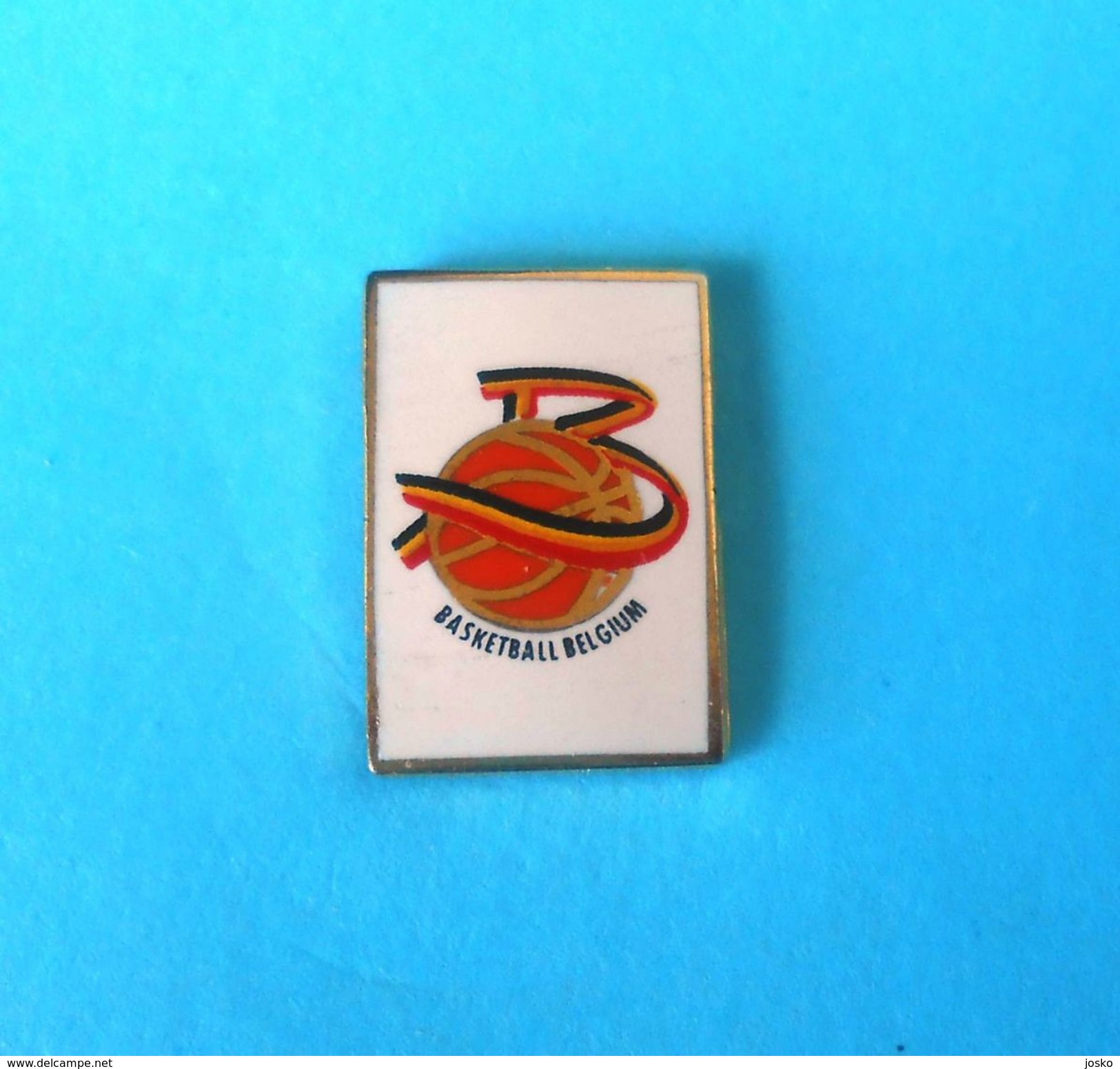 BELGIUM BASKETBALL FEDERATION  Pin Badge Basket-ball Association Baloncesto Pallacanestro Anstecknadel Distintivo Belgie - Basketball