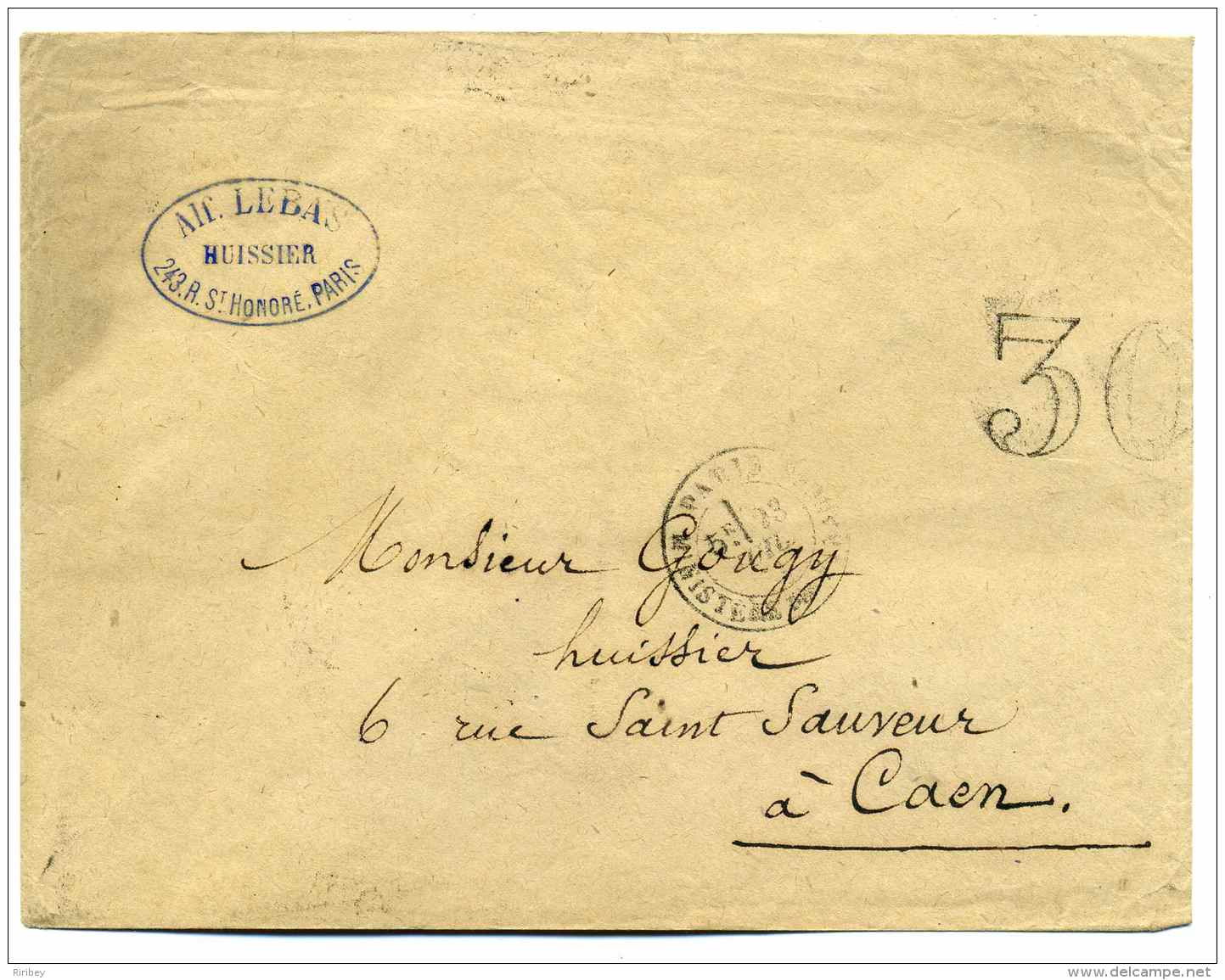 Juillet 1871 /  Cad PARIS Minstère Des Finances + Taxe TDT 30c / Dept 60 Seine - 1849-1876: Classic Period