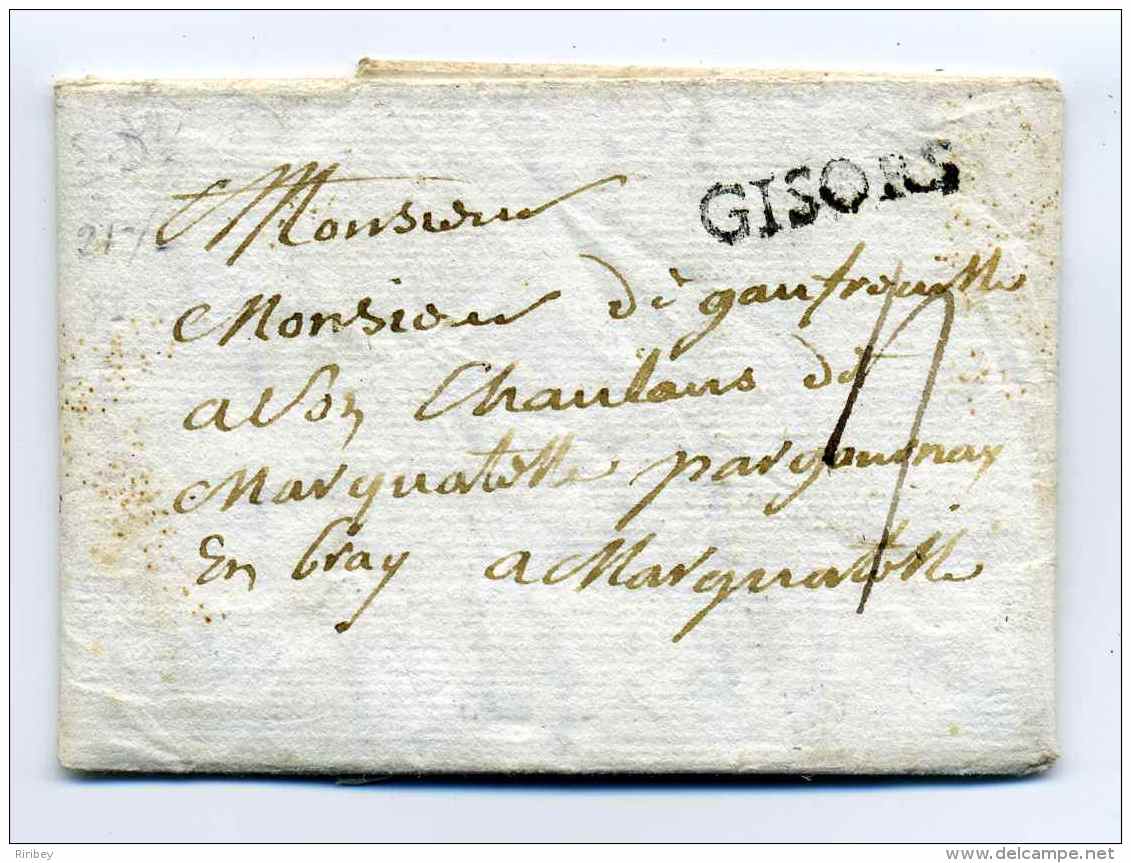 MP De GISORS / Dept 26 De L'EURE / PD 21mm Lenain N°2 - 1701-1800: Precursors XVIII