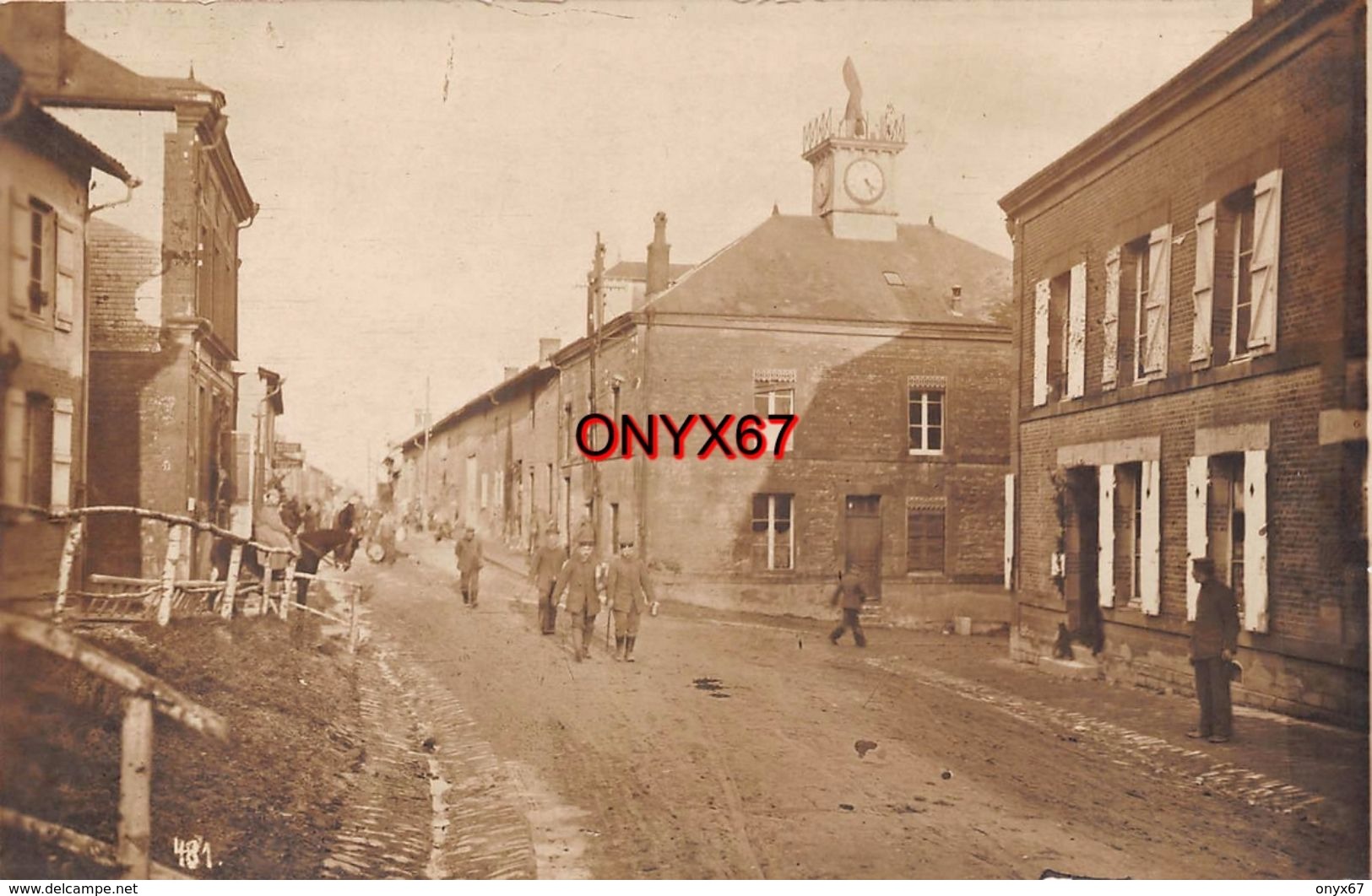 Carte Postale Photo Militaire Allemand TERMES-THERMES (Ardennes-France) La Mairie 1914-1918 Guerre Krieg - Autres & Non Classés