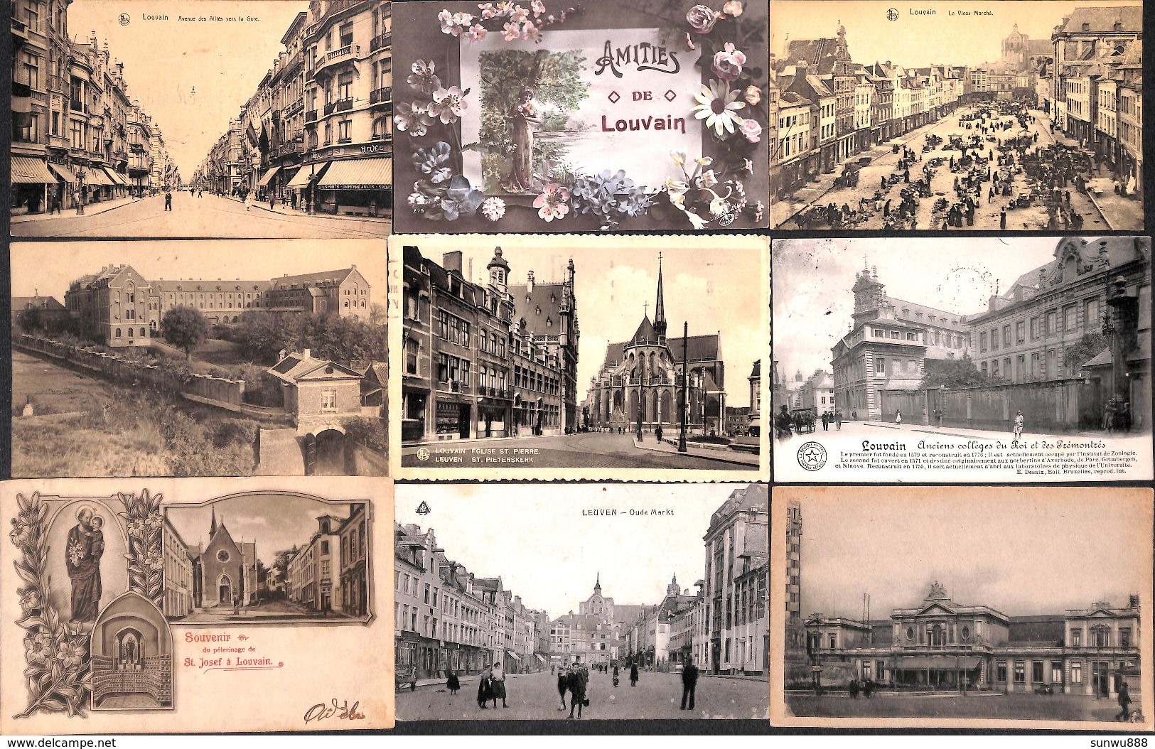 Leuven - Lot Of 19 PK's (animation, Station Gare, Cataclysme......) - Leuven