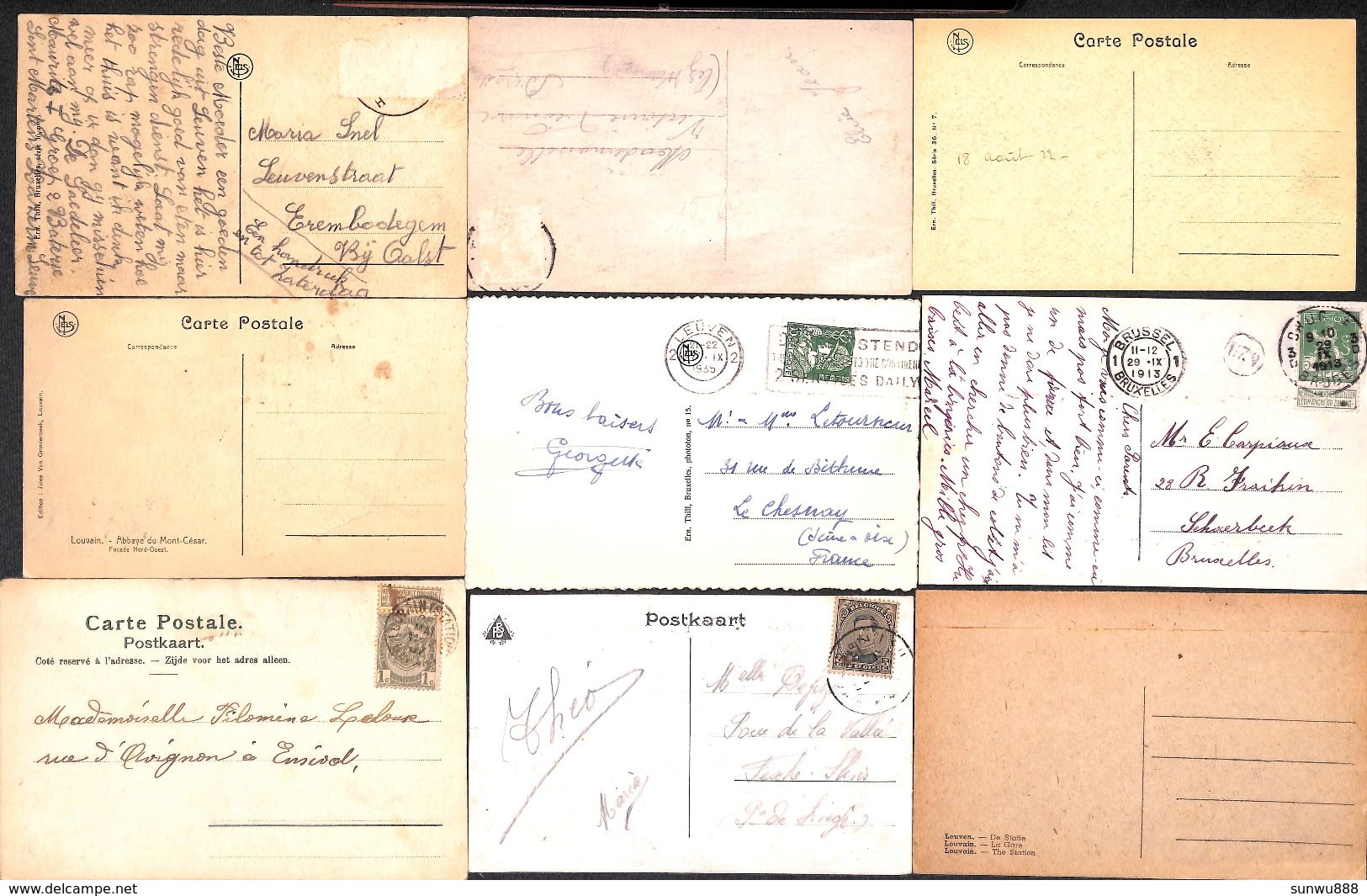 Leuven - Lot Of 19 PK's (animation, Station Gare, Cataclysme......) - Leuven