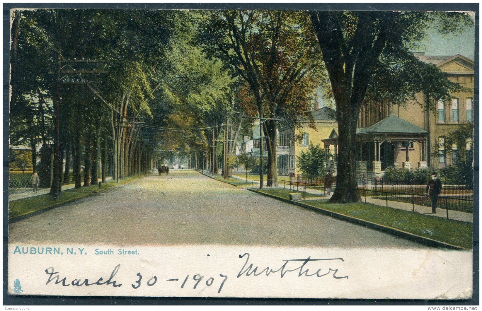 1907 USA Auburn, New York Tuck Postcard. San Francisco - Shanghai, China. US Postal Station - Covers & Documents