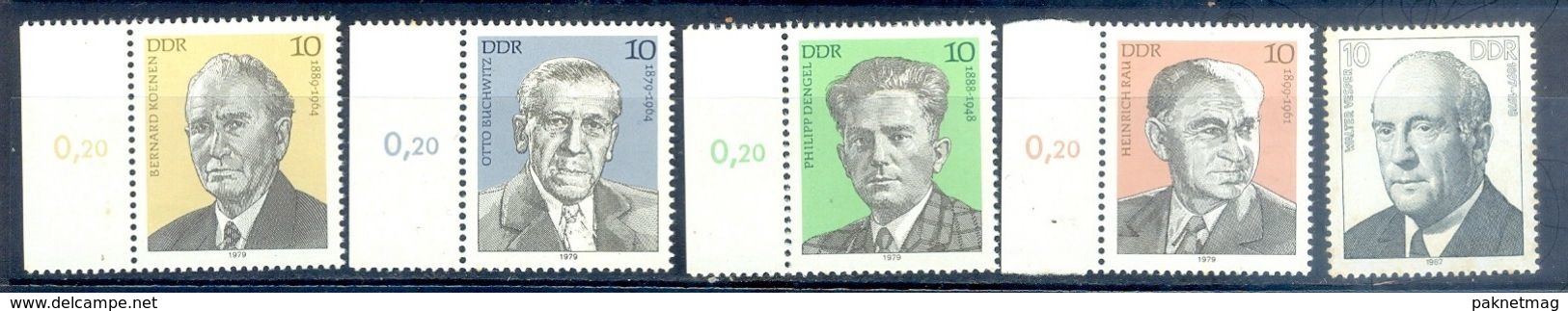 S194- DDR Germany Democratic Republic 1979. Alemania Oriental. Famous People. - Other & Unclassified