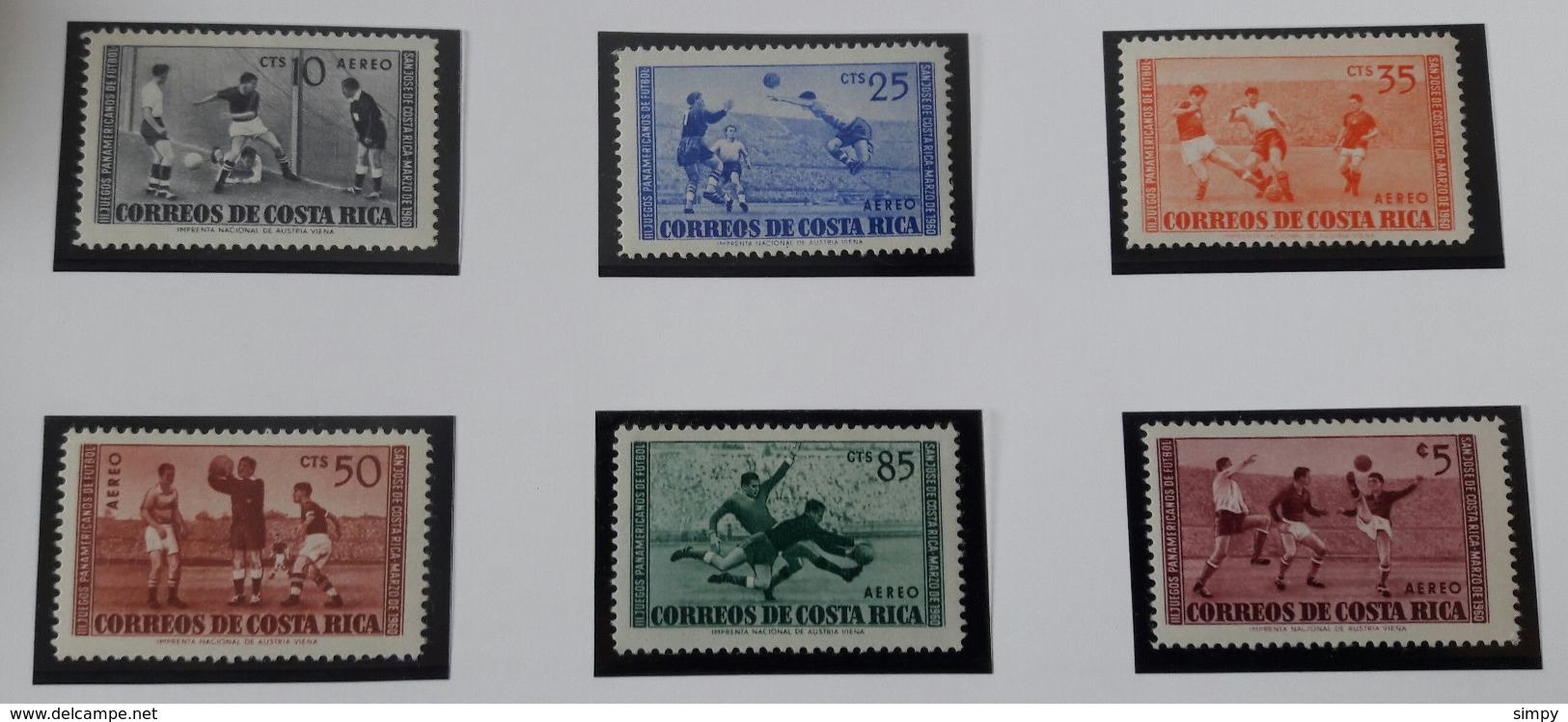 Costa Rica 1960 Football Soccer PanAmerican Games  MNH - Coupe D'Amérique Du Sud Des Nations