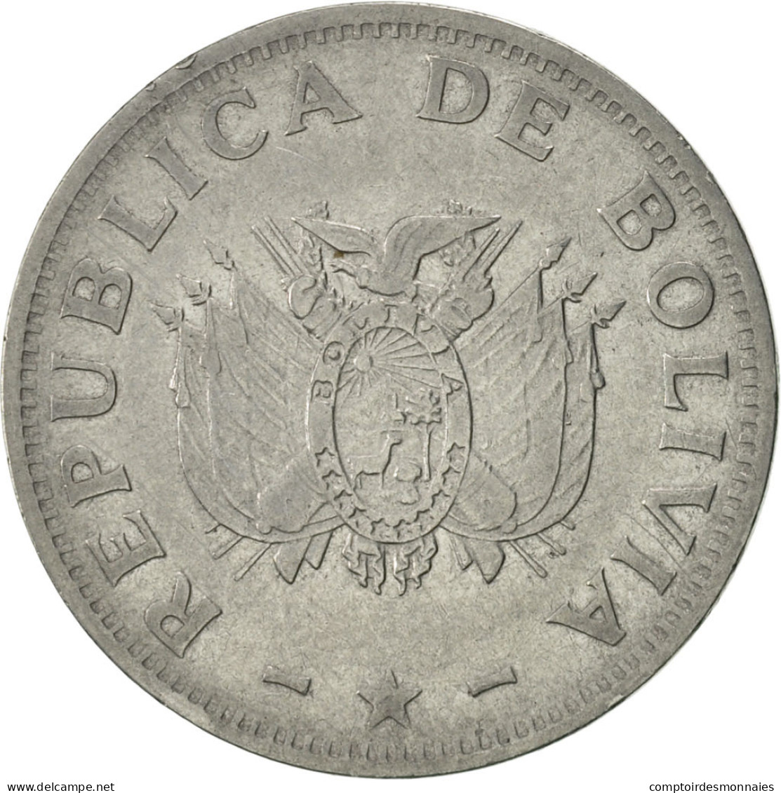 Monnaie, Bolivie, 50 Centavos, 1987, TTB+, Stainless Steel, KM:204 - Bolivia