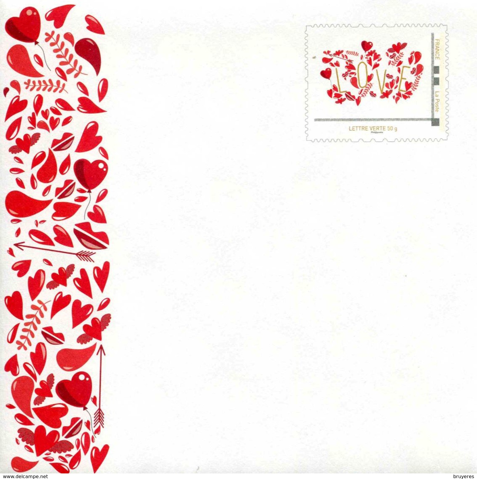 PAP De 2016 Sur Env. Avec Timbre Et Illust. "LOVE" + Carte Assortie - Prêts-à-poster:  Autres (1995-...)