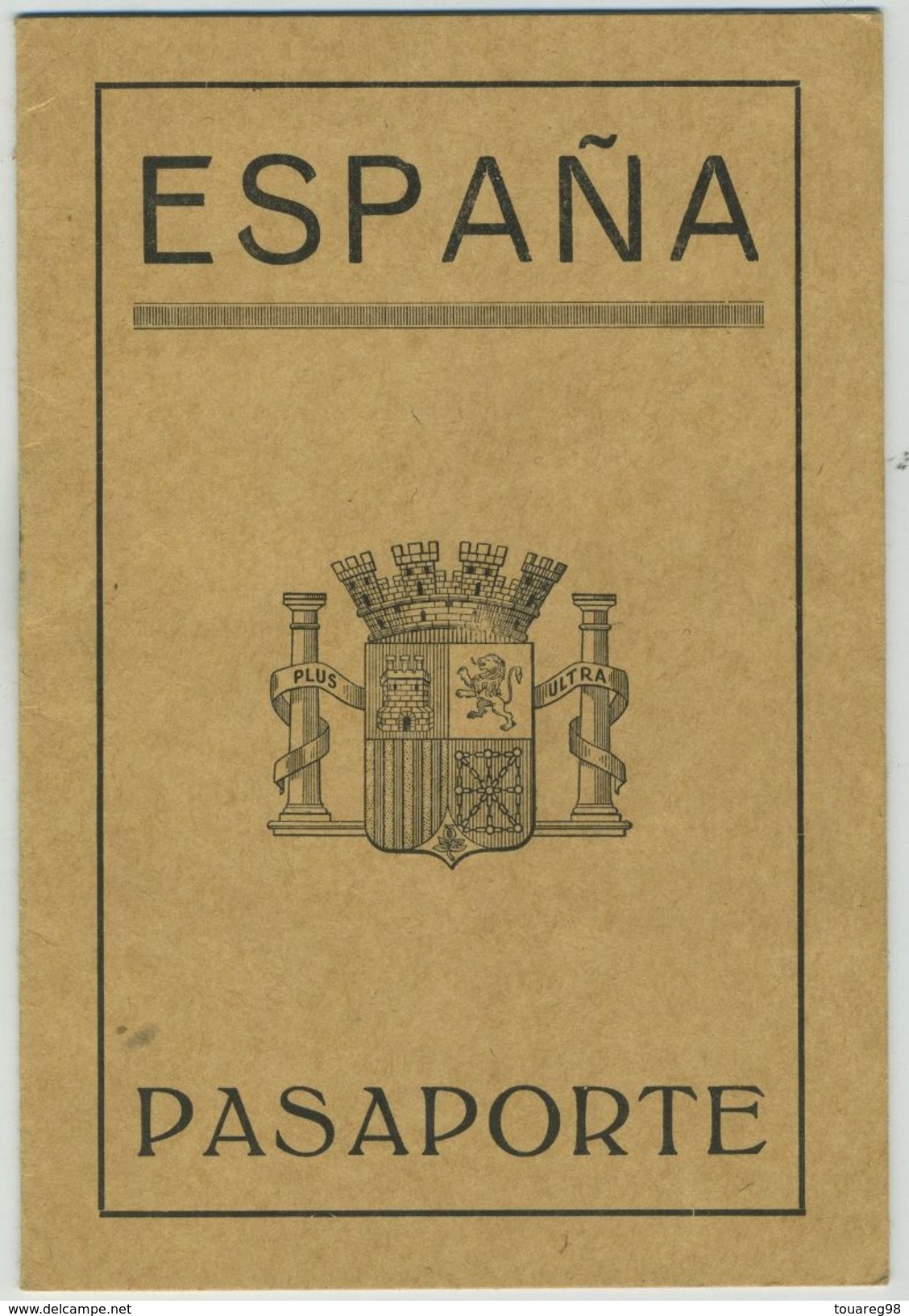 Passeport Espagnol Valable Pour La France Et L'Espagne. España. Pasaporte. Délivré à Pamplona En 1933. Pays Basque. - Documents Historiques