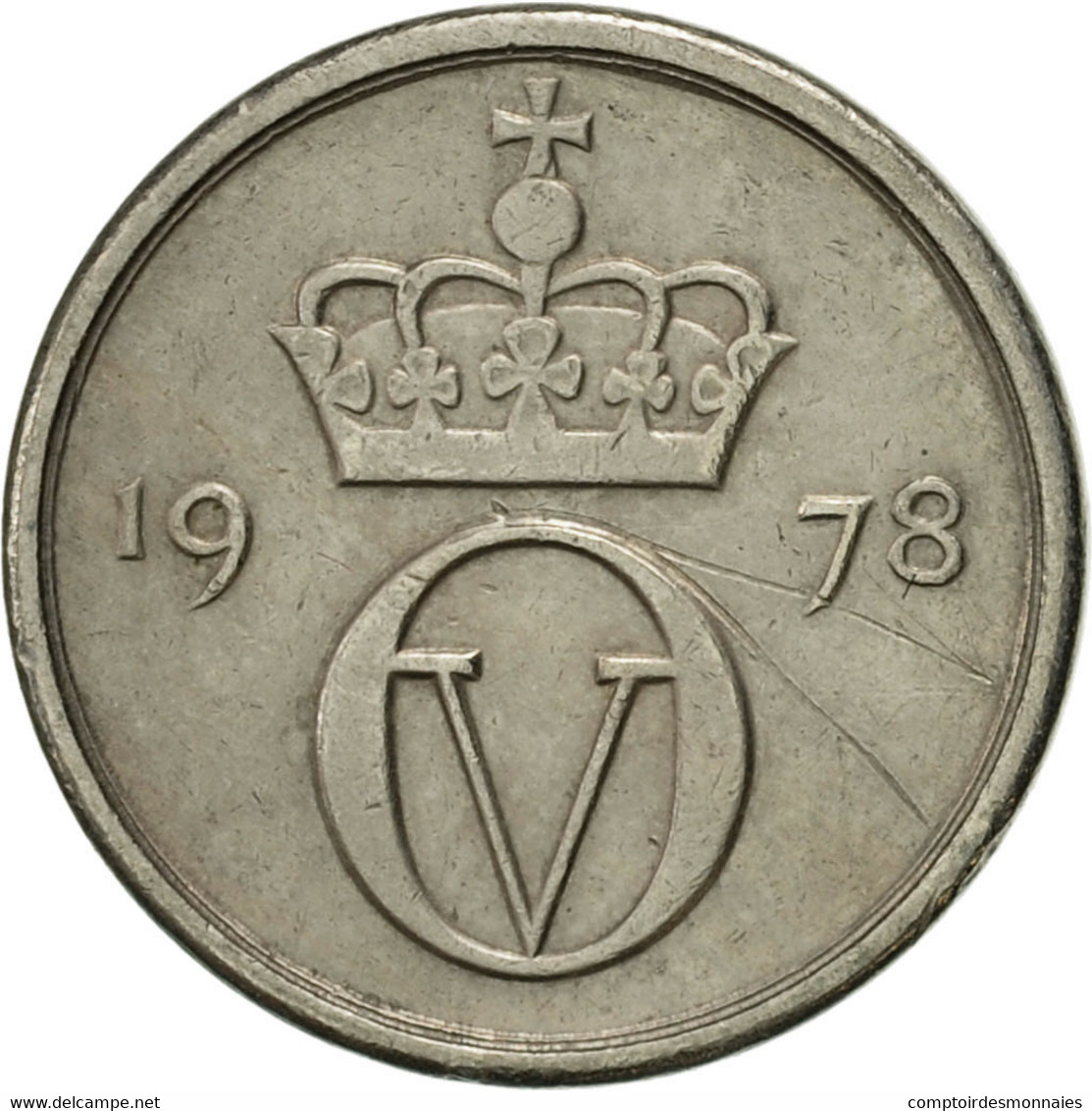 Monnaie, Norvège, Olav V, 10 Öre, 1978, TTB+, Copper-nickel, KM:416 - Norvège