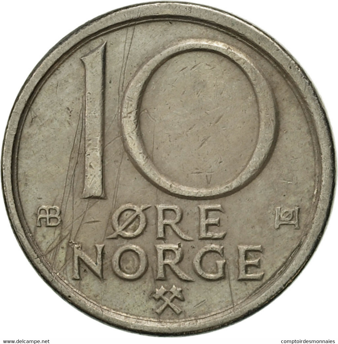 Monnaie, Norvège, Olav V, 10 Öre, 1978, TTB+, Copper-nickel, KM:416 - Norvège